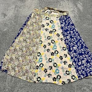 Free People Skirt Womens XL Cherish Floral Patchwork Midi